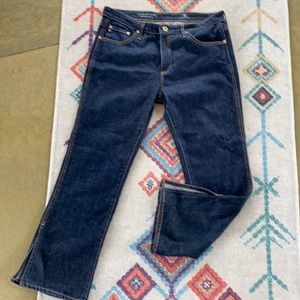 AG Jodi crop side slit high rise slim flare